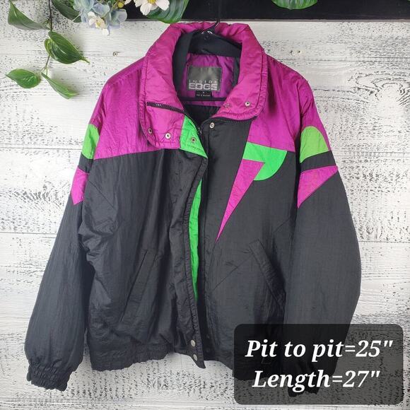 Vintage Inside Edge Women Puffer Zip-Up Coat Size Medium - Picture 10 of 10